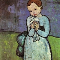 Child Holding a Dove　1901年