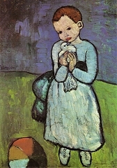 Child Holding a Dove　1901年