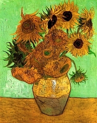 Still Life Vase with Twelve Sunflowers 2