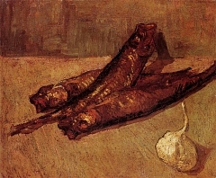Still Life with Bloaters and Garlic