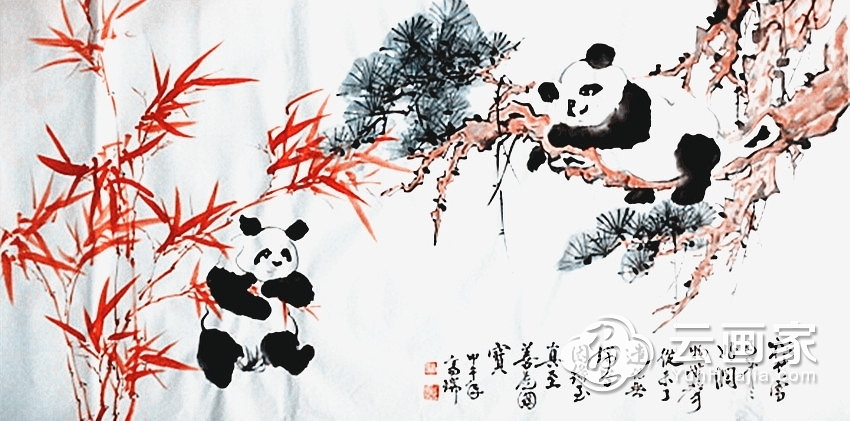 巴蜀熊猫诗意画派创始人高瑞作品@高瑞